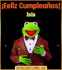 Meme feliz cumpleaños Isis